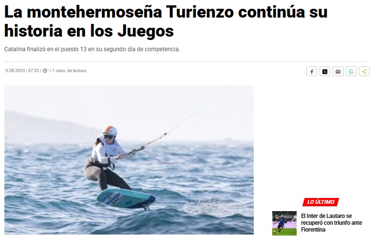Catalina Turienzo continúa su historia en los Juegos